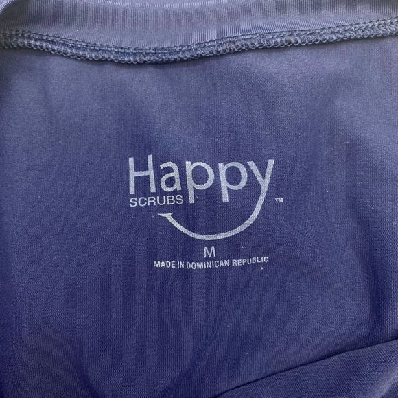 Graceful By Happy Scrubs Stretchy Long Sleeve Tee in Navy - Picture 5 of 6